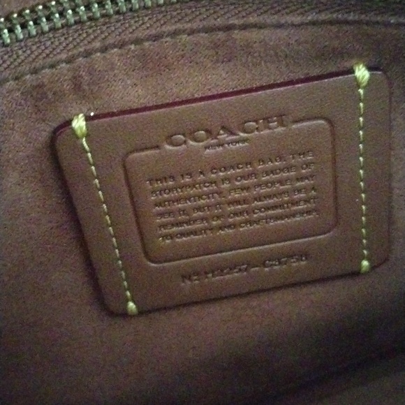 COACH Madison Signature Canvas Convertible Crossbody Tea Rose & Snakeskin - Picture 11 of 12